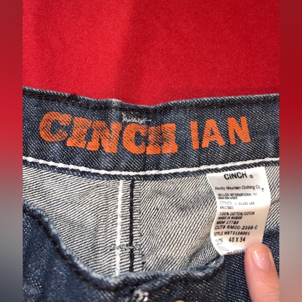 Brand new never worn Cinch Ian men’s jeans mid rise slim bootcut 40x34